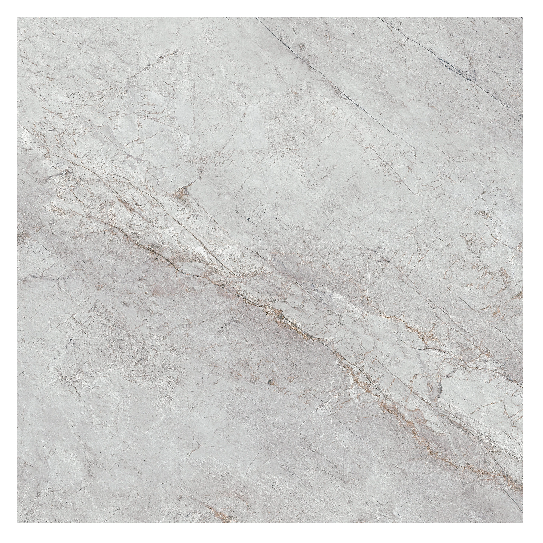 Porcelanato Marmorizado Polido Borda Reta Interno 84x84cm Sirius Gray Elizabeth