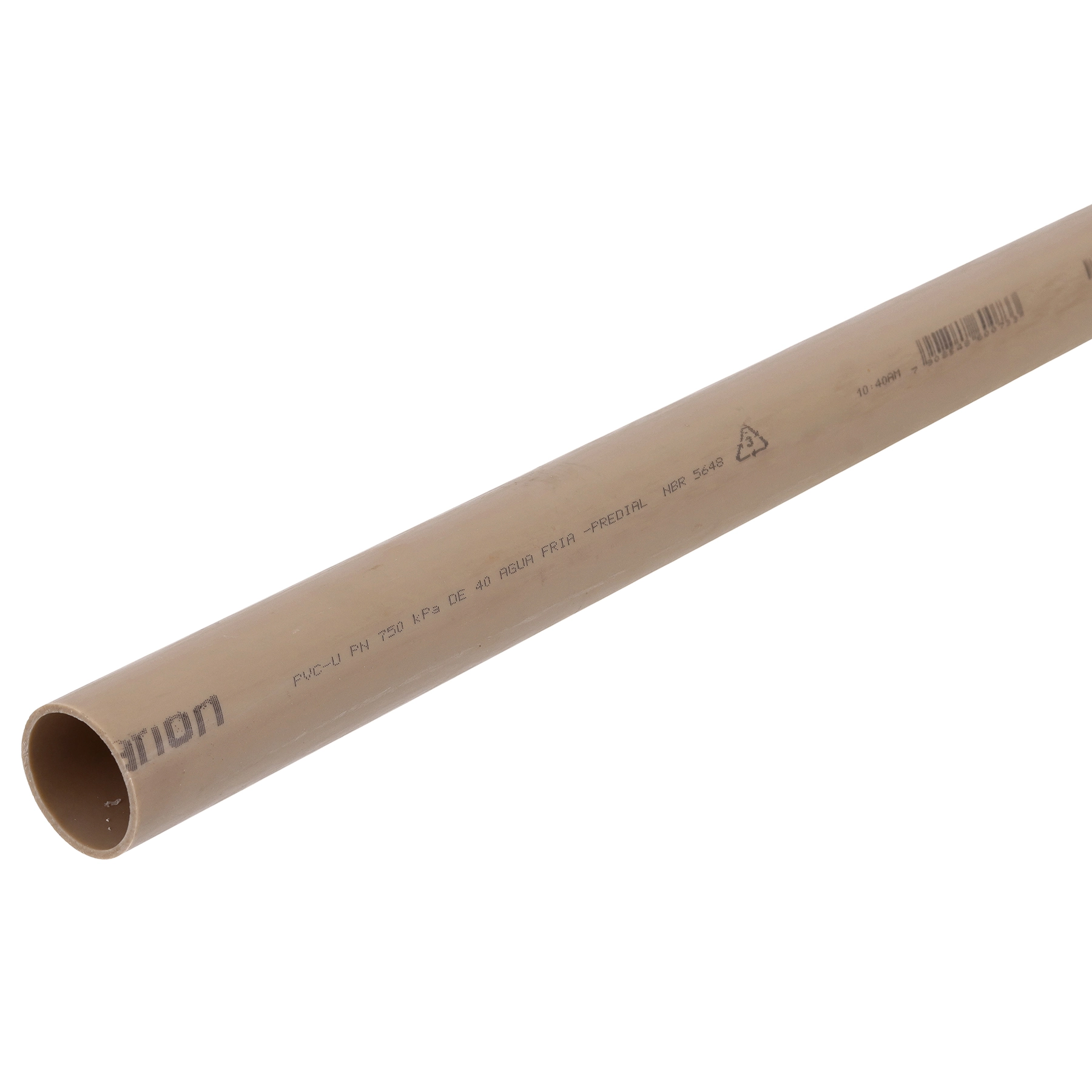 Cano PVC Marrom Soldável 1m 1.1/4" 40mm Equation