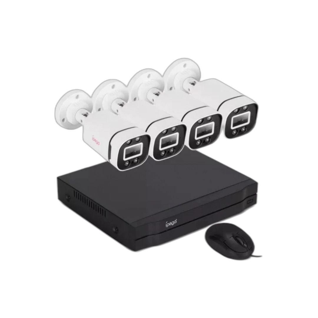 Kit Nvr Gravador Sem Fio Com 4 Cameras De Seguranca Kp-ca238