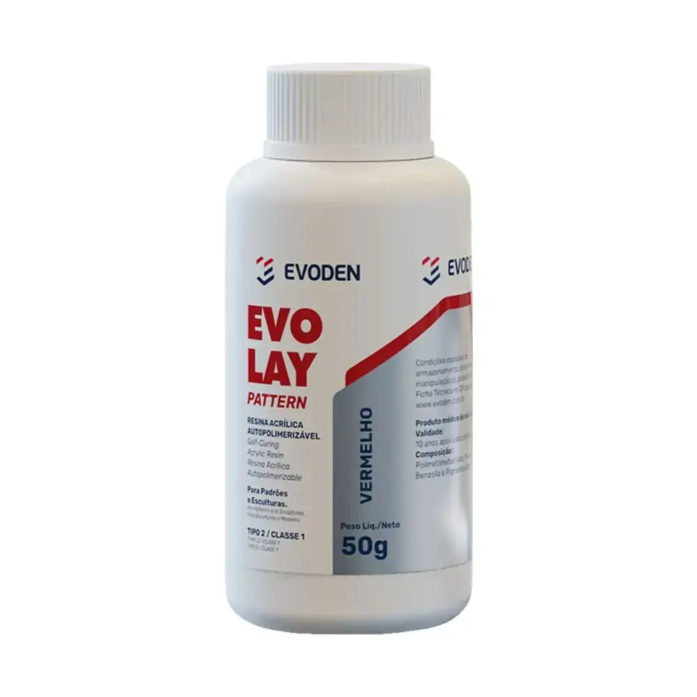 Resina Acrílica Autopolimerizável Evolay Pattern 50g - Evoden