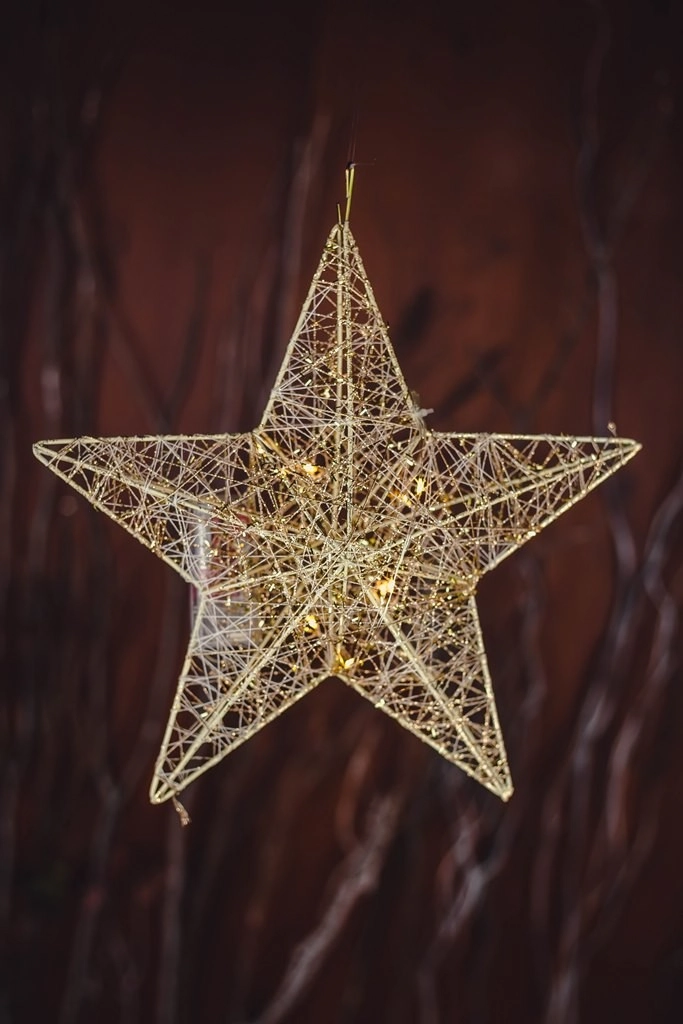 Estrela¿pendente Decorativa Cled¿ 2aa ¿ch¿¿35x8x35cm Dg746 Tok Da Cas
