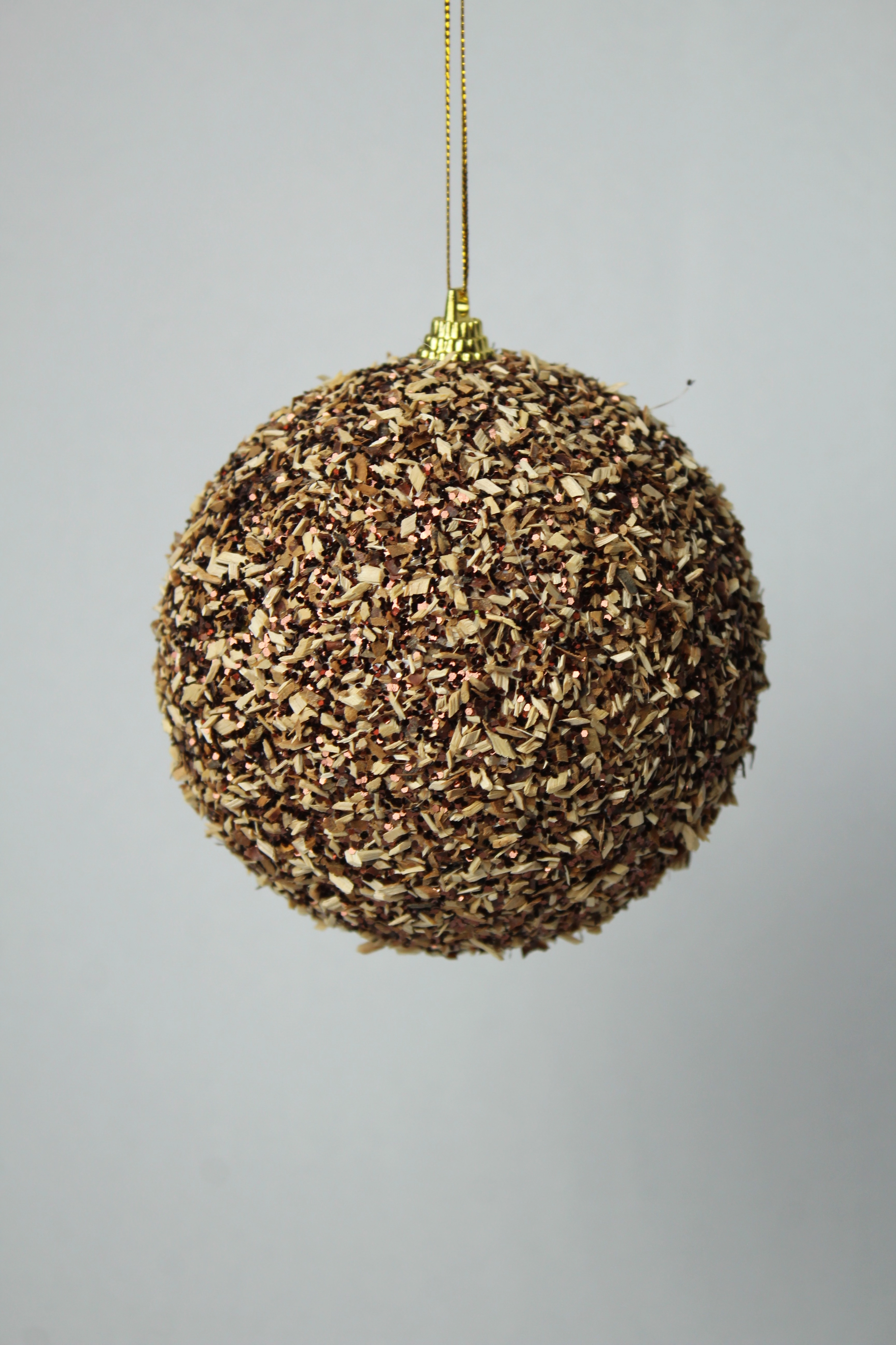 Bola Natal Natural 10cm 3un Bd858 Tok Da Casa