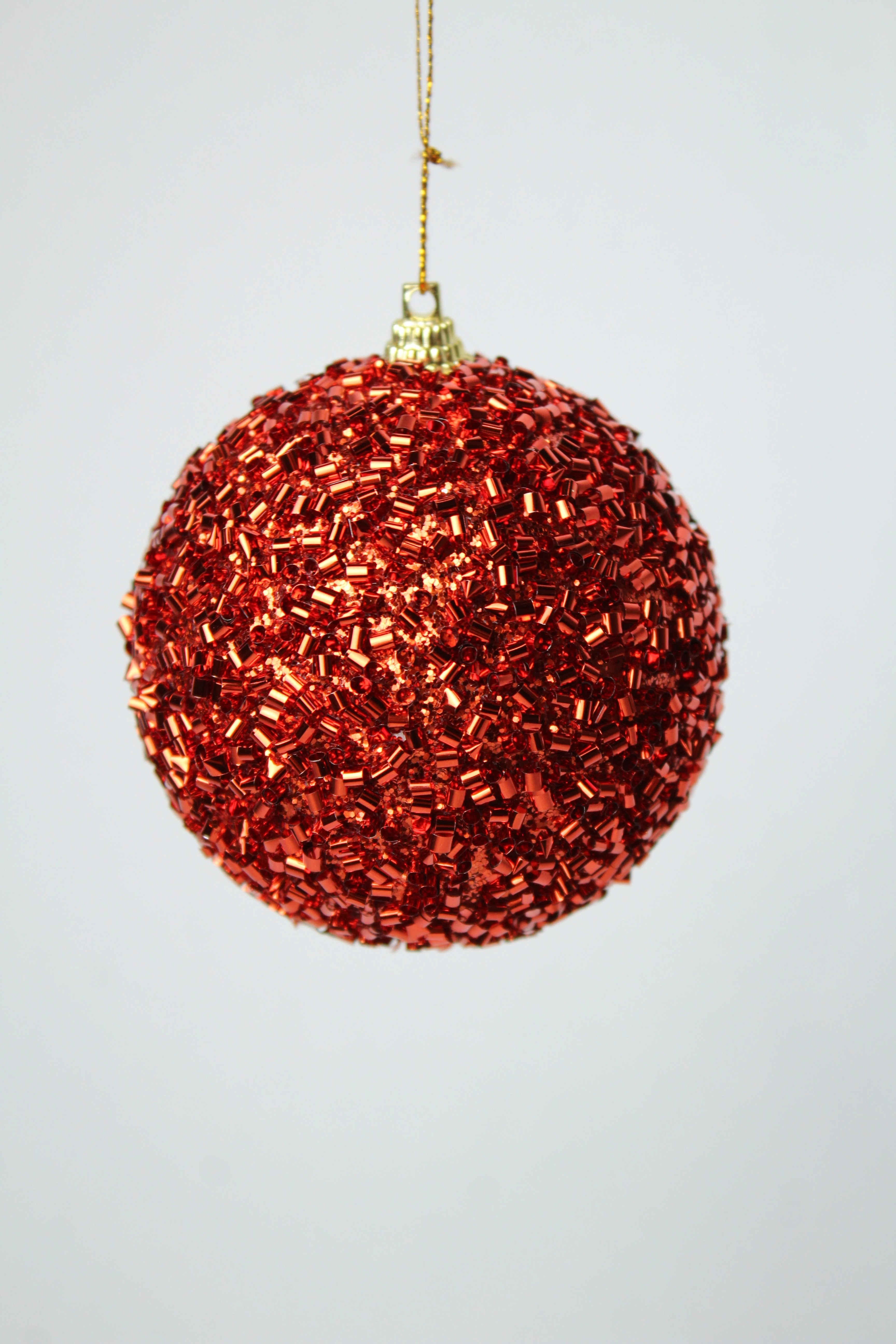 Bola Natal Vermelha 10cm 3un Bd1410 Tok Da Casa
