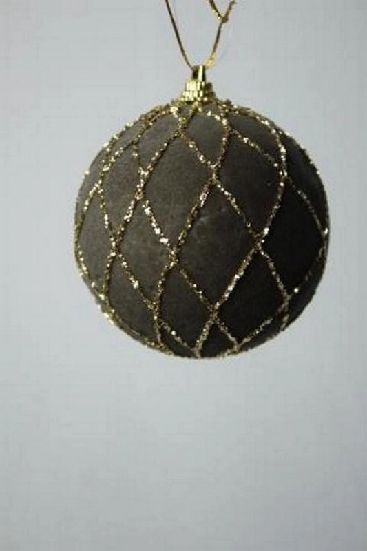 Bola Decorada Pt/do 10cm C/3