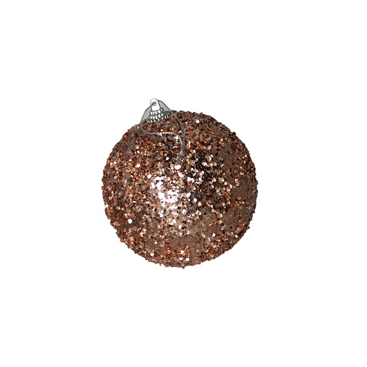 Bola Natal Champanhe 10cm Bd2783 Tok Da Casa