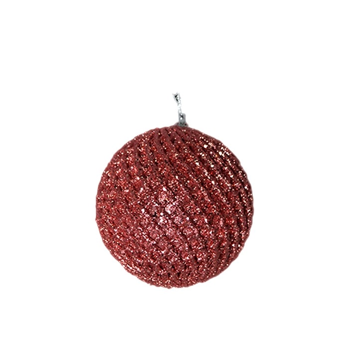 Bola Natal Rosa 10cm Bd2808 Tok Da Casa