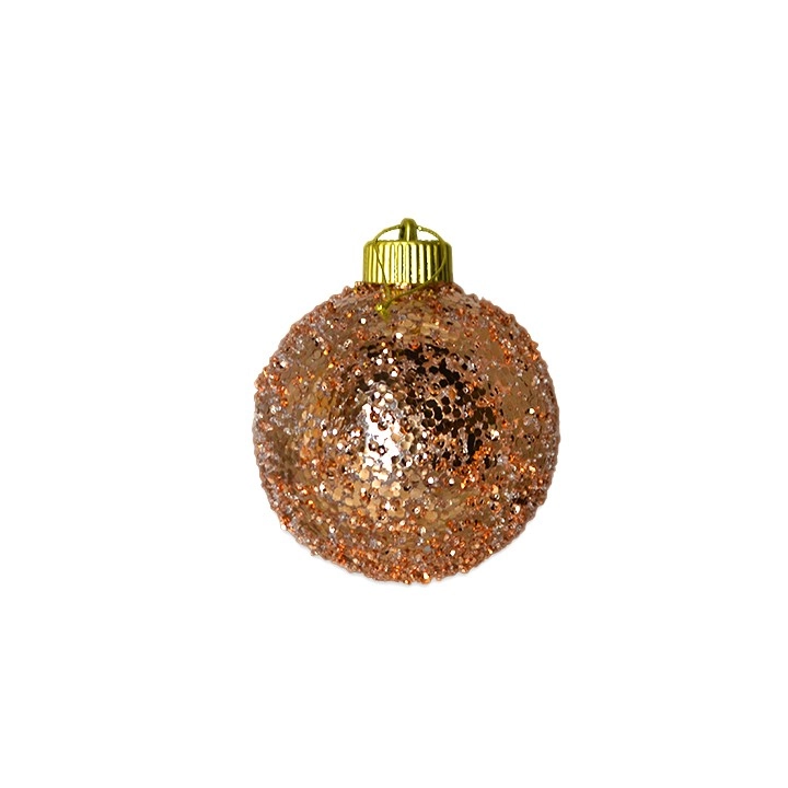 Bola Natal Champanhe 10cm Bd2903 Tok Da Casa