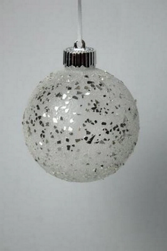 Bola Decorada Prata 10cm 3un Bd2079 Tok Da Casa