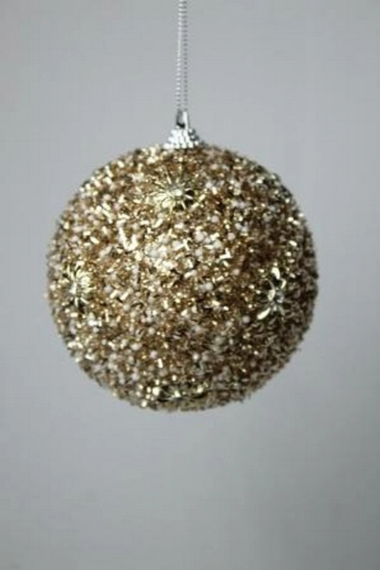 Bola Natal Champanhe 10cm 3un Bd2089 Tok Da Casa