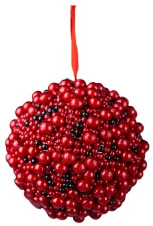 Bola Estrela Vermelha 12cm 3un Bd333 12 Tok Da Casa