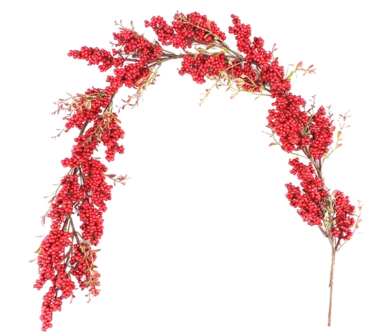 Galho Berry Vermelho 130cm En666 Tok Da Casa
