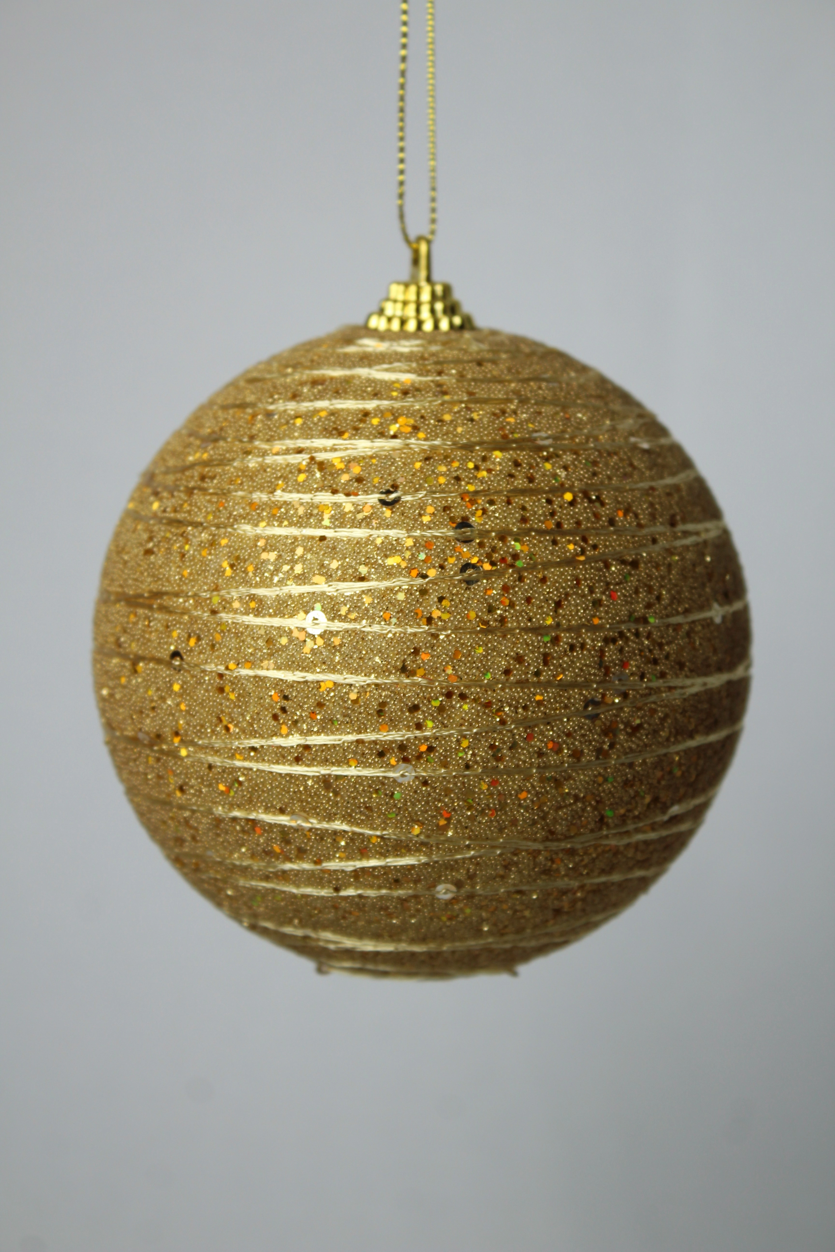 Bola Natal Disk Dourada 8cm 3un Bd454 08 Tok Da Casa