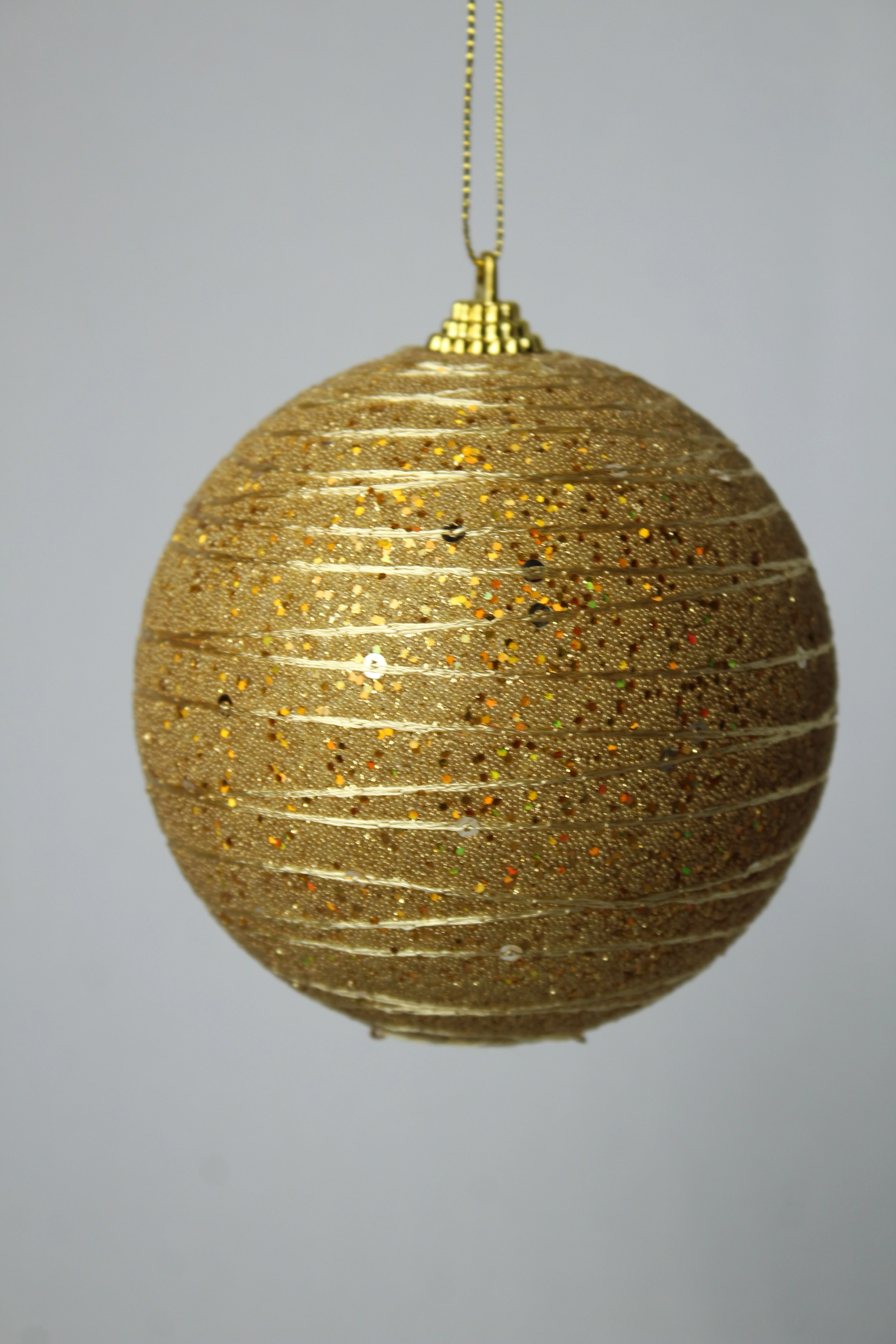 Bola Natal Disk Dourada 10cm 3un Bd454 10 Tok Da Casa