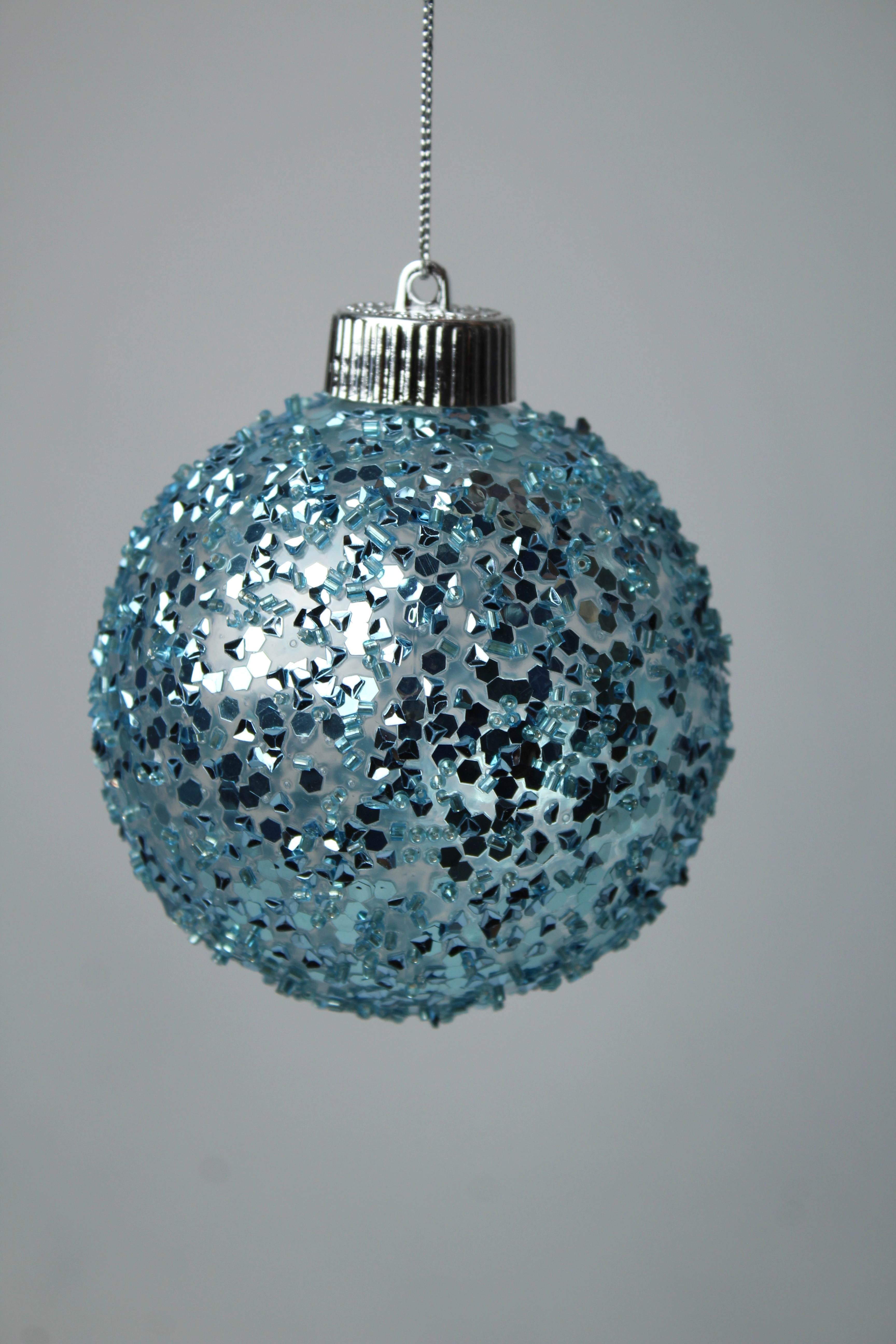 Bola Decorada Azul 10cm 3un Bd1059 Tok Da Casa