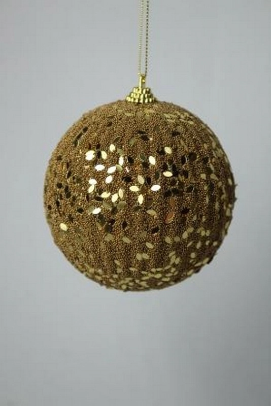 Bola Natal Dourada 10cm 3un Bd1607 Tok Da Casa
