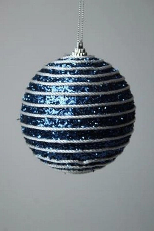 Bola Natal Azul 10cm 3un Bd1728 Tok Da Casa
