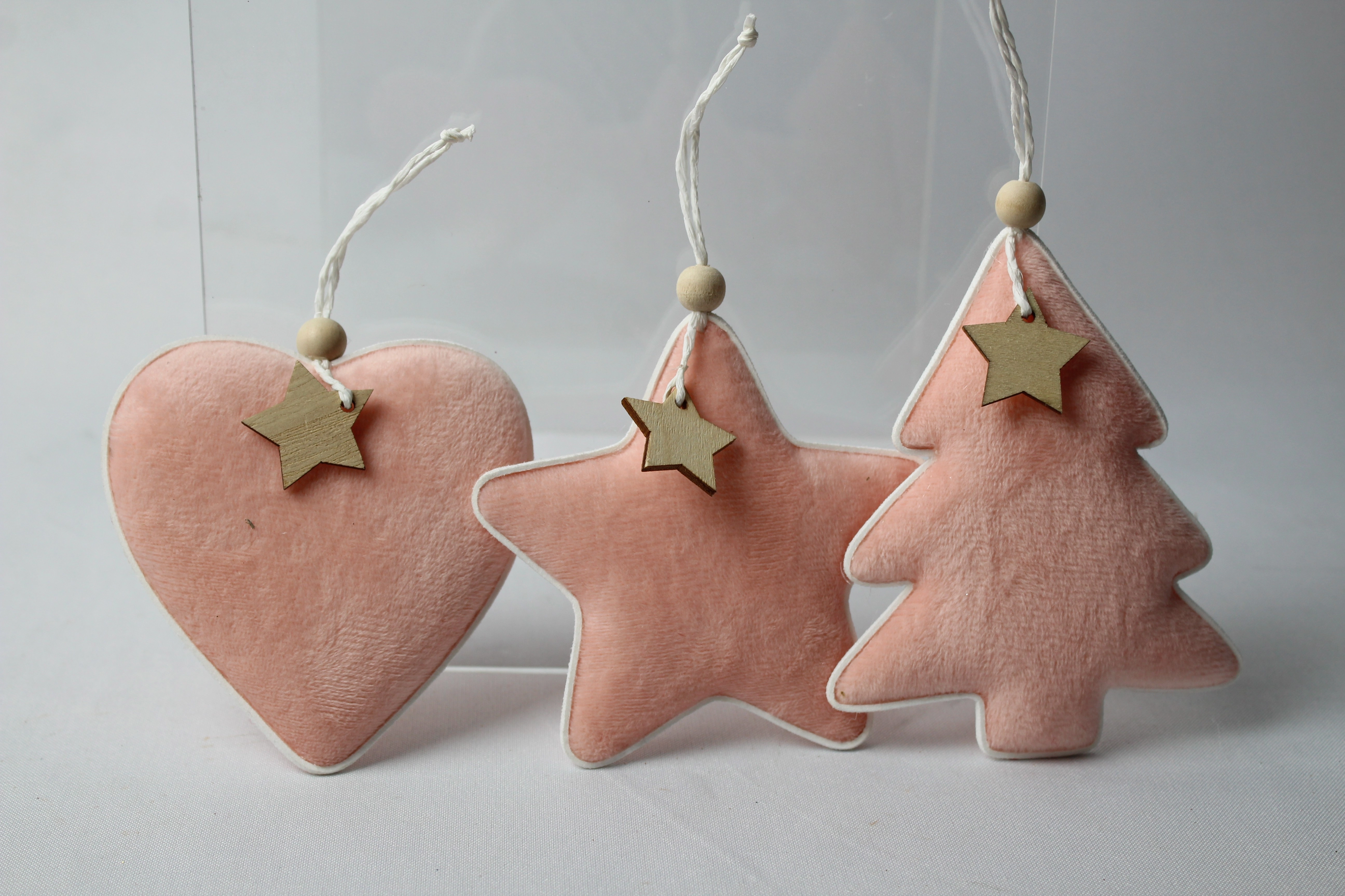 Pendentes Decorativos Rose 10cm 3un Bt1312 Tok Da Casa