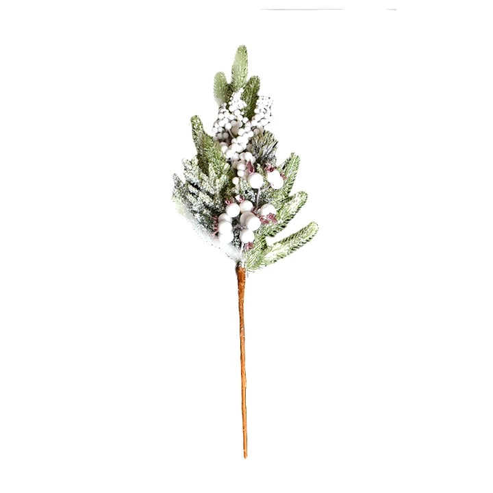 Galho Berry Nevado Bco 60cm En1180 Tok Da Casa