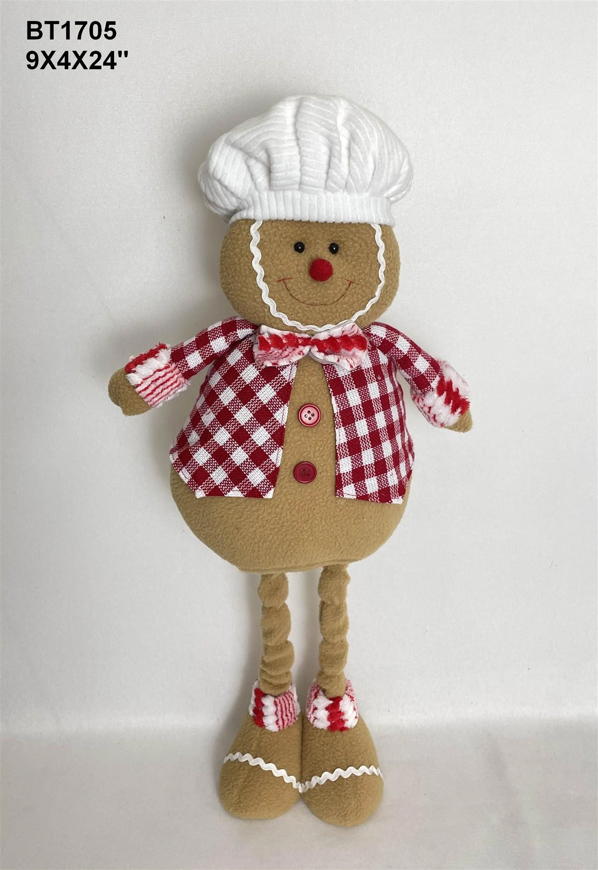 Papai Noel Em Pe Retratil Baker Vmbr 22x10x60cm Bt1705 Tok Da Casa