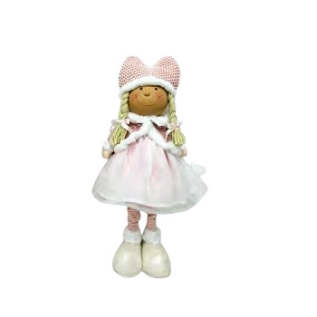 Boneca Decorativa Sentada Rose 35cm Ref.bt1369