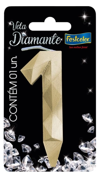 Vela Diamante Ouro N 1 Fes