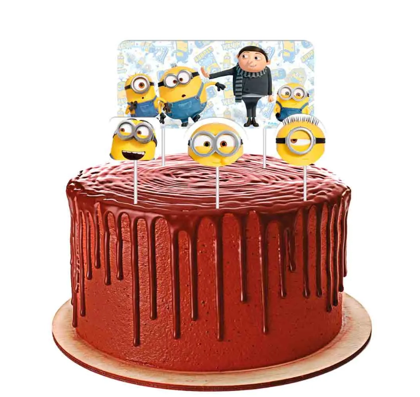 Topper Para Bolo Minions Festcolor 4un