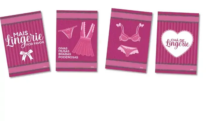 Quadros Decorativos Chá De Lingerie Festcolor 4un