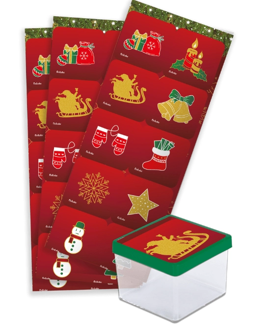 Adesivo Quadrado Natalino C/30un