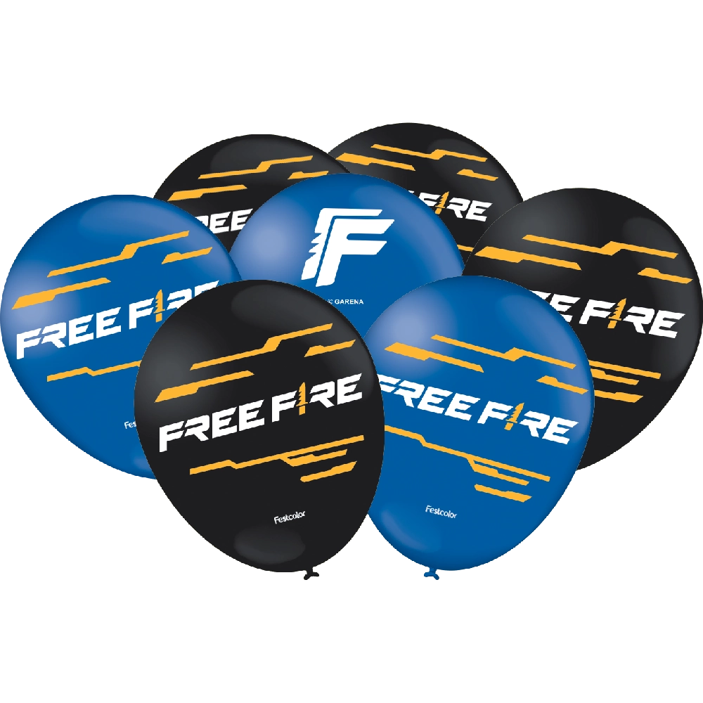 Balao Especial Free Fire Gamer C/25 Festcolor