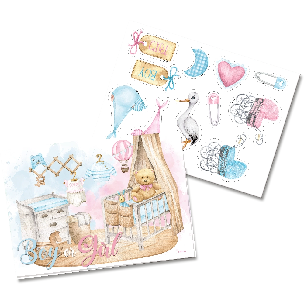 Kit Decorativo Cha Revelacao Azul E Rosa Festcolor