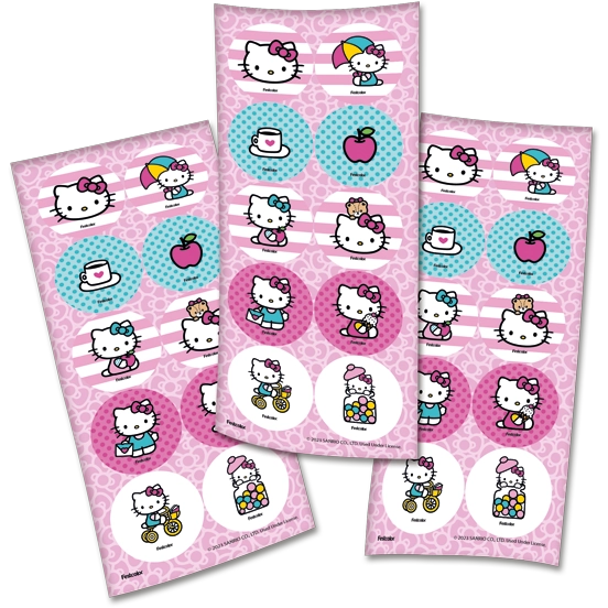 Adesivo Hello Kit Rosa C/30 Festcolor