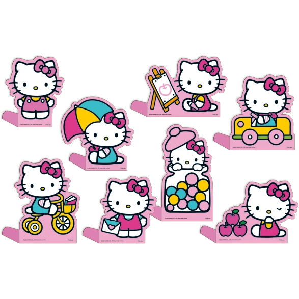 Decoracao De Mesa Hello Kit Rosa C/8 Festcolor
