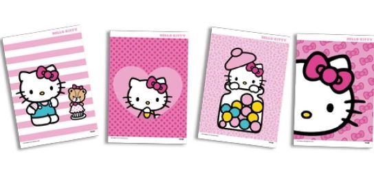 Quadro Decorativos Hello Kit Rosa C/4 Festcolor