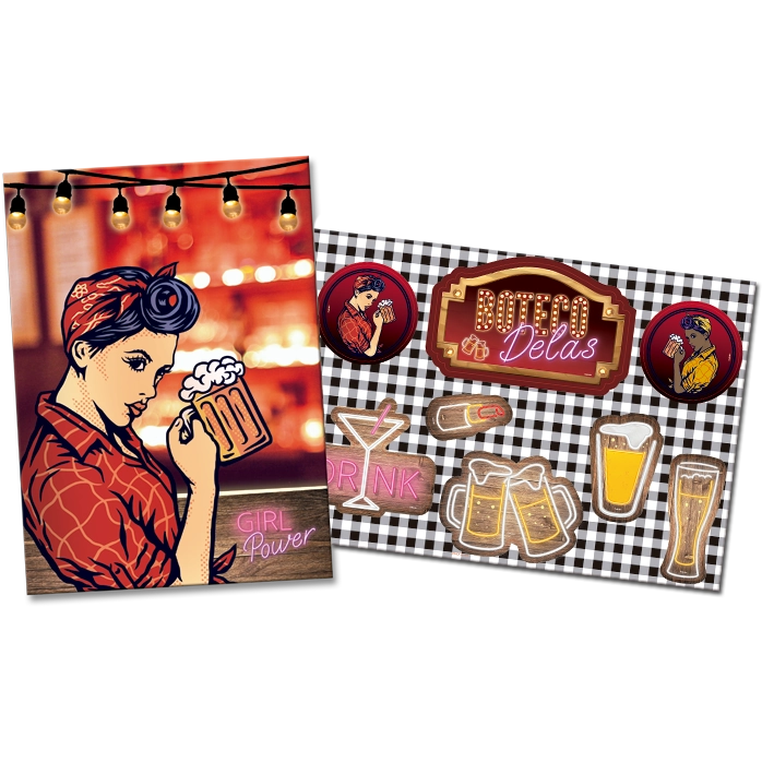 Kit Decorativo Boteco Delas Festcolor