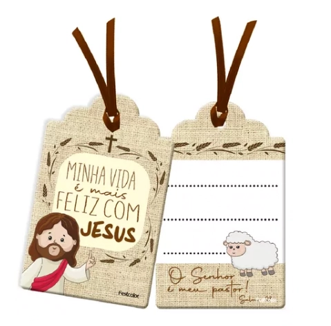 Festcolor Tag Moldura Pascoa Jesus 12x08