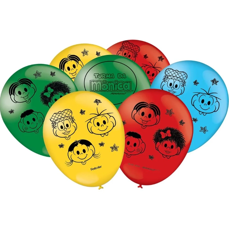 Balao Imp. Especial Turma Da Monica New 25un 112765 Festcolor