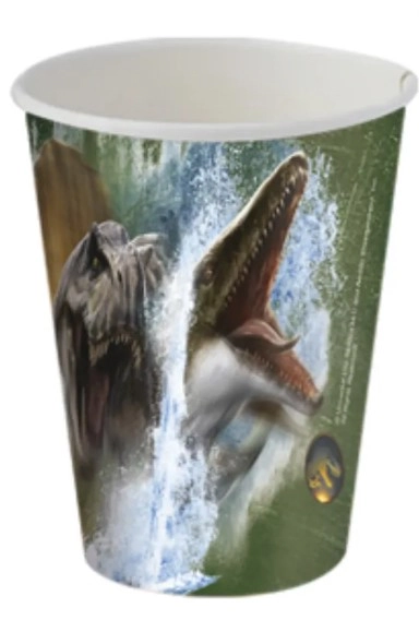 Copo Papel 200ml Jurassic World Recomeco 8un 113687 Festcolor
