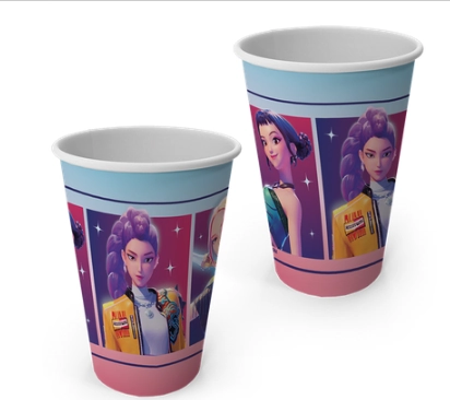 Copo Papel 200ml Guerreiras Do Kpop Huntrix C/8un Festcolor
