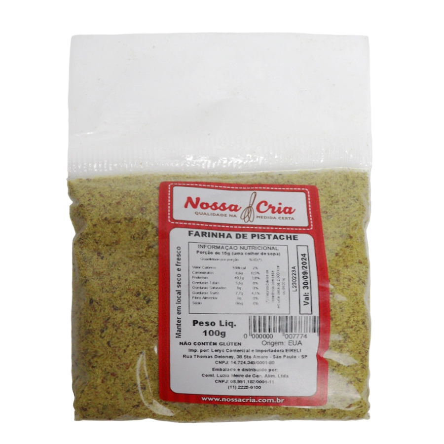 Farinha De Pistache 100g Nossa Cria