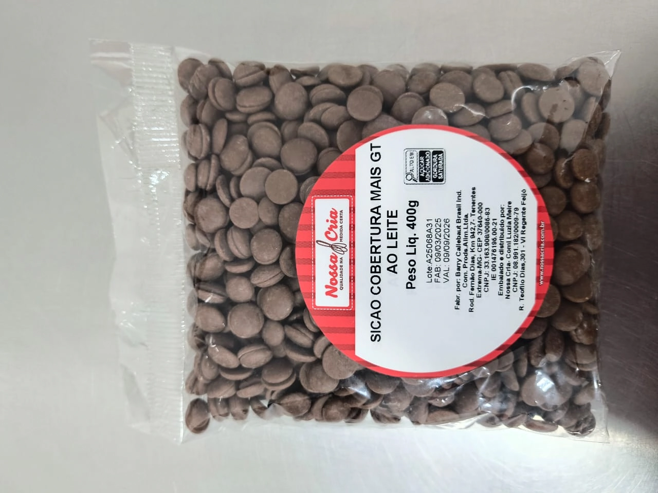 Sicao Cobertura Mais Gt Ao Leite 400g Nossa Cria
