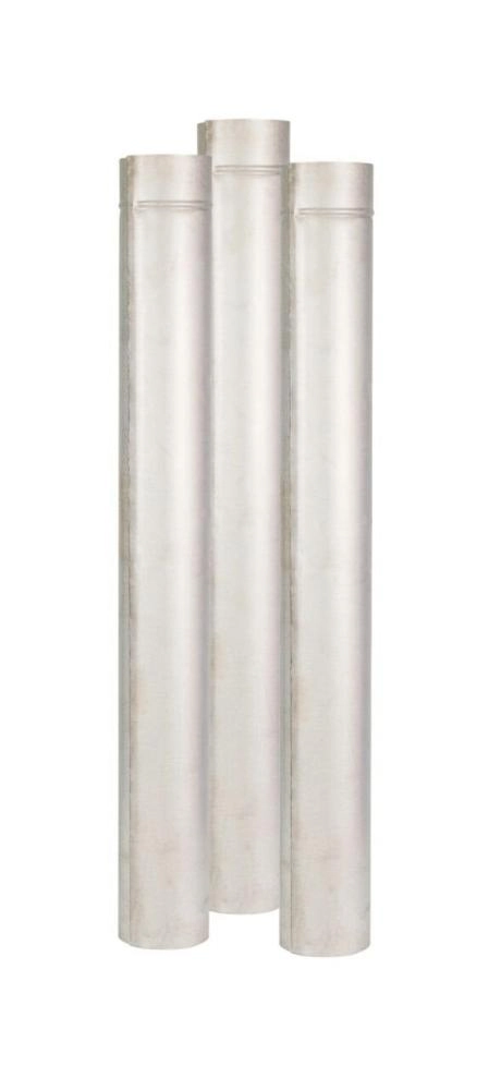 Kit 3 Cano 1m + 1 Cuva Sanfonada 120mm Zincado  - Volpato