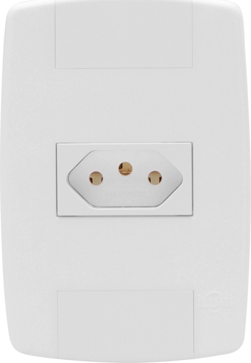 Kit 1 Interruptor 1 T E 2 Tomadas + 3 Tomada Branca 10a