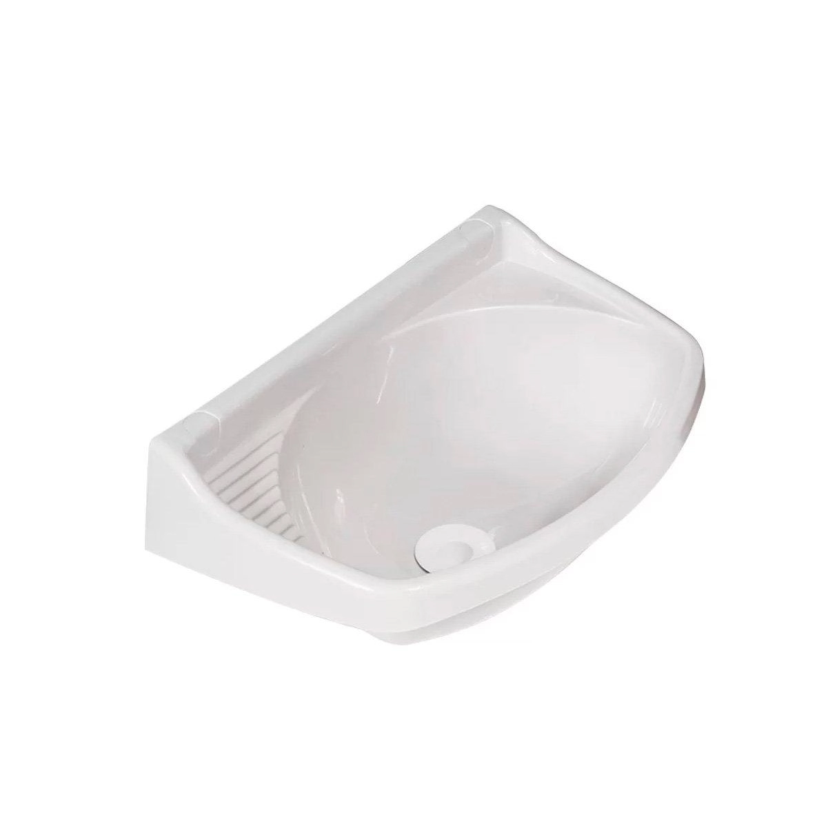 Kit 4 Lavatório Plástico Com Válvula Pequeno Branco Metasul