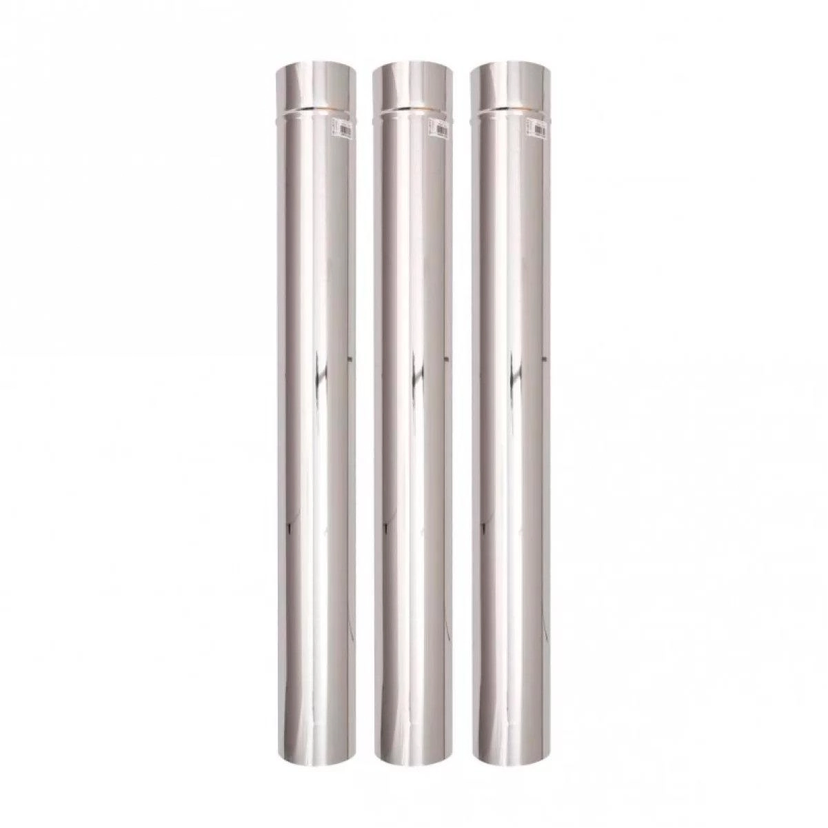 Kit Cano Chaminé Inox 3un 120mm + Curva + Chapéu Fixo + Te