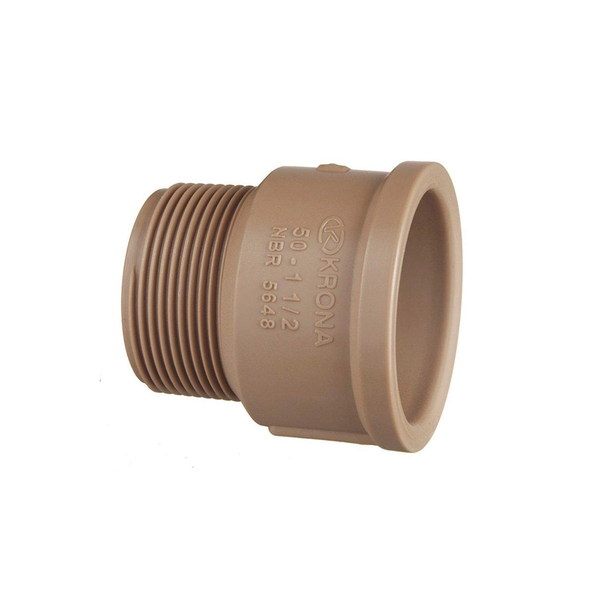 Kit 50 Adaptador Curto Soldável Pvc P/ Água 25mmx3/4"- Krona