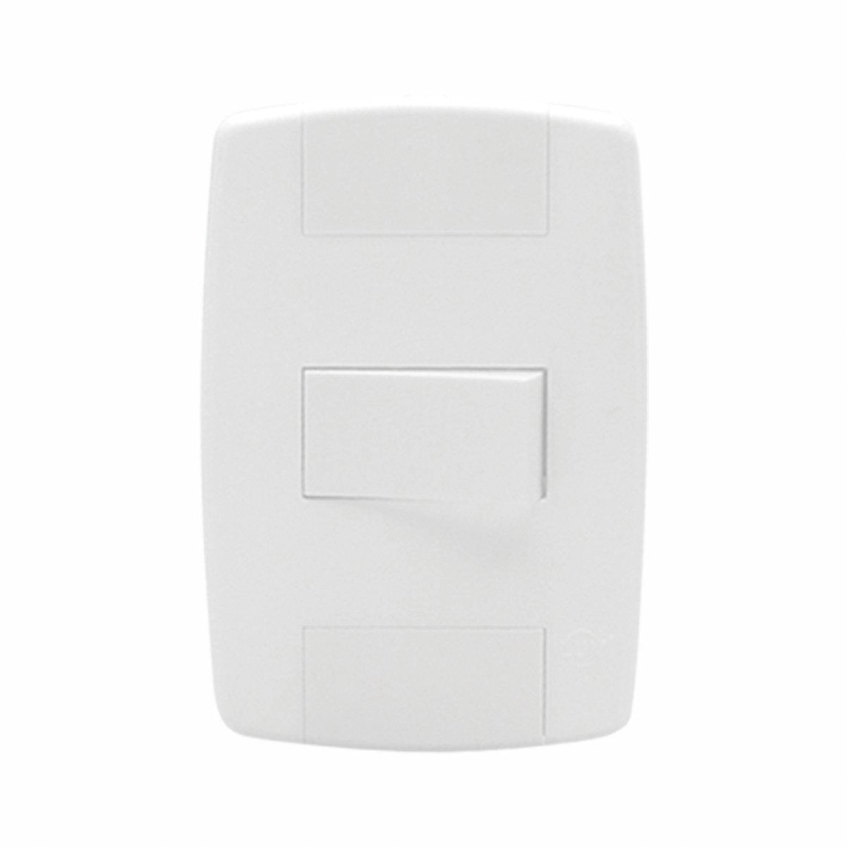 Kit 2 Interruptor 1 Tecla Simples Branco 10a Linha Lev