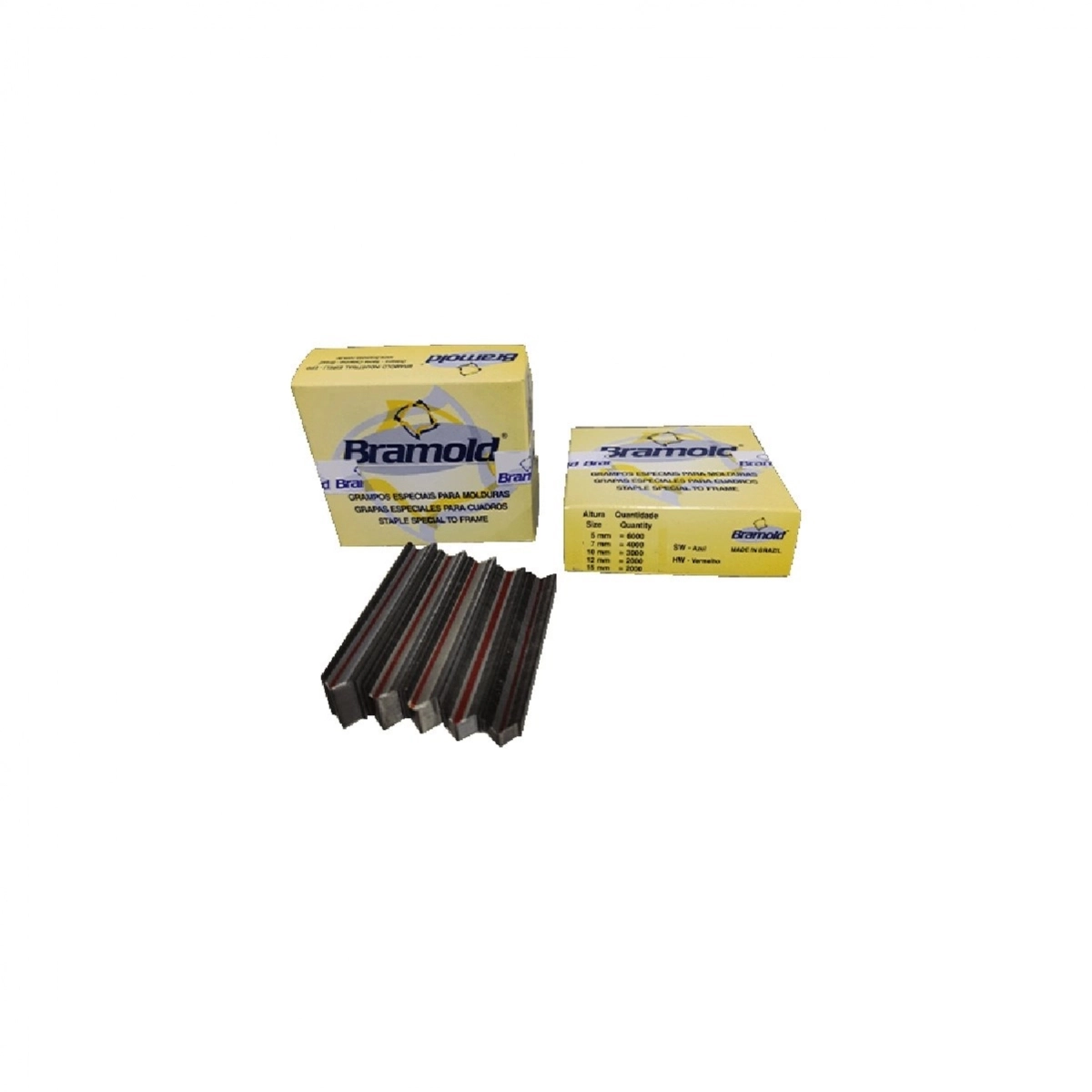 Kit 2 Grampo De Moldura Hw 7mm Com 4000 Unidades- Bramold