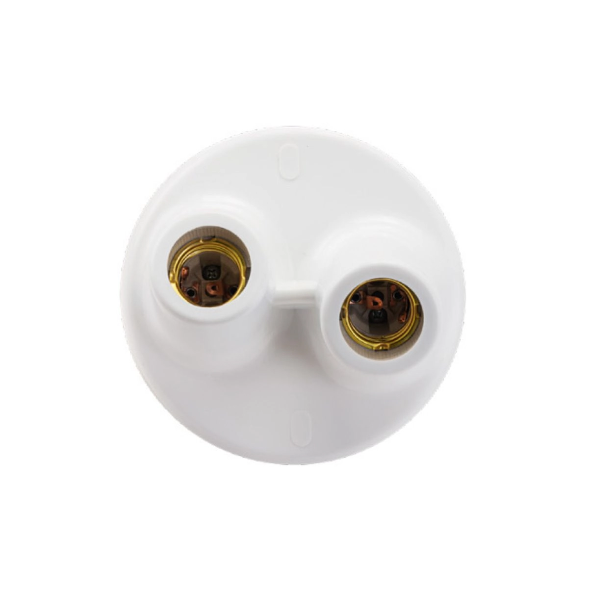 Kit 10 Plafon Redondo Duplo Bocal Porcelana E-27 Bco - Opl