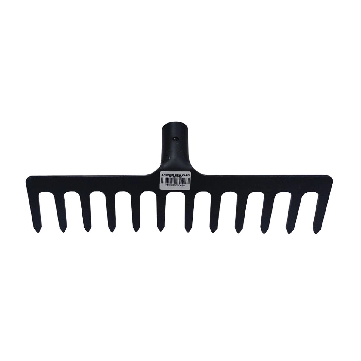 Kit 2 Ancinho De Aço 12 Dentes 33cm + Cabo Madeira 1,20m