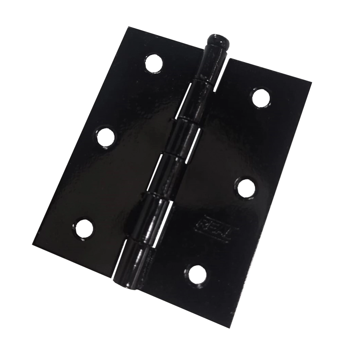 Kit 2 Dobradiça Preta Porta / Janela Pino Solto Real 3x2,5"